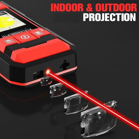 Multi Wall Scanner Stud Finder, Distance Meter Angle Gauge with red laser projection for indoor and outdoor use.