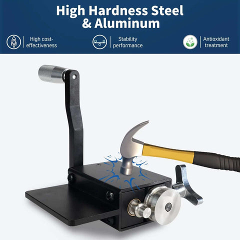 Bead Roller Tool For Tube Beading On Intake And Intercooler Piping Above 5/8 Inch ID, heavy-duty aluminum base, stainless steel components
