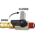Air Compressor Tank Drain Assembly Kit With 10 Inch Braided Steel Hose One Quarter Inch Drain Valve Elbow Fitting