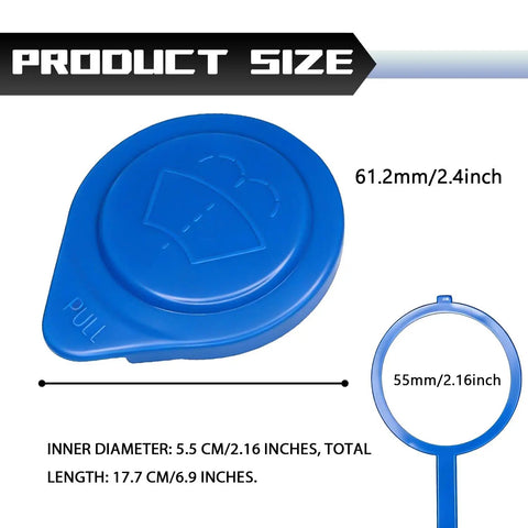 Windshield Washer Fluid Cap Replacement for Honda Civic CR-V Odyssey Accord Ridgeline ILX MDX RDX Water Tank Cover OEM 38513 SC4 672
