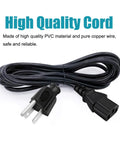 Eight Foot Heavy Duty AC Power Cord With Three Prong NEMA To C13 Plug For Gemini Junior Cutting Embossing Machine, PVC material, reliable.