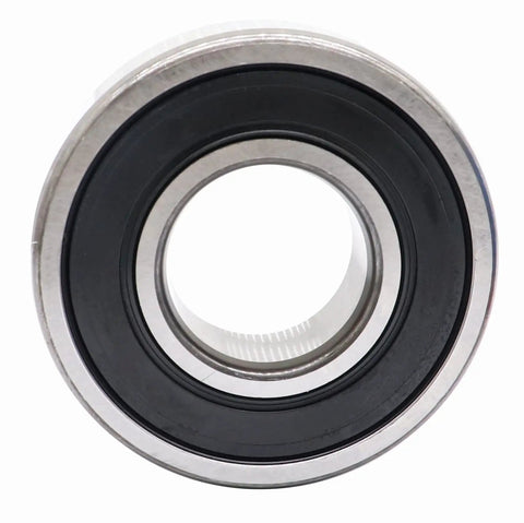 Front view of 2-Pack 6004-2RSH 20x42x12mm Deep Groove Ball Bearing with Double Rubber Seals for precision machinery and hobby projects.
