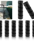 Easy Slide On Bed Frame Guard Socks 8 Piece Set Shin Buster Protectors in solid black for bed leg protection.