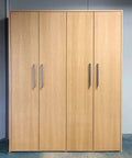 Cabinet covered with White Oak Rift Wood Veneer Sheet 24x48 Peel And Stick A Grade Veneer Face Ready To Stain Quick Apply 3M Self Adhesive.