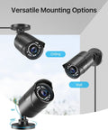 Dope Crystal Clear 1080P 1920TVL Outdoor Indoor Security Camera Bullet showing versatile mounting options