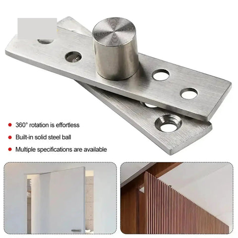 Beefy 360 Degree Rotation Stainless Steel Concealed Door Pivot Hinge For Heavy Duty Revolving Furniture Hardware 56x15.5x2mm Built To Last With Smooth Operation And Quiet Performance, stainless pivot hinge