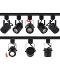 Hella Bright 10W H Track Lighting Heads 3000K Warm White Dimmable LED Track Lights 120V for Accent Retail Kitchen Artwork CRI90 plus 24 Degree Beam 12 Pack Black showing front and back views.