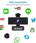 Top Tier 1080P Webcam Delivering Knockout Video Quality And Crystal Clear Audio Straight Plug And Play USB Computer Camera with logos of compatible apps.