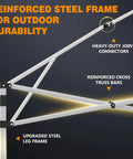 10x10 Pop Up Canopy Tent With Easy One Person Setup Center Lock System features steel frame for durability