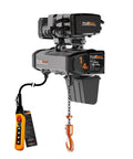 Badass Heavy Duty Electric Chain Hoist With Variable Speed Control 3 Phase 440V 2 Ton Capacity with control and chain hook.