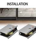 Image of Patio Door Rollers Replacement Parts For Sliding Doors With One And One Half Inch Steel Ball Bearing Adjustable Height Direct Replacement Kit Smooth Glide DIY Friendly Two Pack Easy Installation For Quick DIY Replacement.