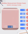 Digital Shipping Scale For Home And Small Business Portable 5kg 1g Postal Scale In Stainless Steel With LCD Display in pink