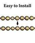 Heavy Duty Brass Upholstery Tack Strips showing easy install with decorative round heads, 10 piece set for furniture upgrade.