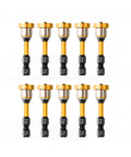 Strictly Straight Nail The Perfect Alignment Drywall Screw Driver Bits With Precision Depth Stop For Hassle Free Gypsum Wallboard And Plasterboard Installations Built Tough For Daily Pro Work - 10 piece yellow steel set