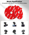 Heavy Duty 3M VHB Dash Cam Adhesive Pads With Electrostatic Film That Stays Put, Heat Resistant 2.15 Inch Round Double Sided Mounts For Windshield And Dashboard, Includes Adhesion Promoters shown with car phone holders