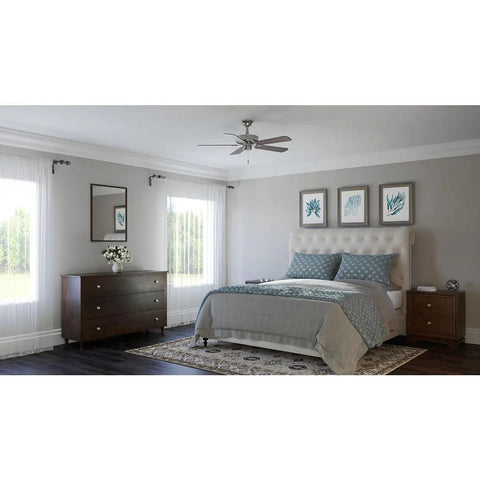 Bedroom with Dope 42 Inch Five Blade Ceiling Fan With Remote Control, Energy Efficient And Quiet Operation, 15 Year Limited Warranty
