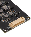 8S Inductive Balancer For Lithium Battery Packs Featuring A 1.2 Amp Chip, close-up of black circuit board with components and connectors.