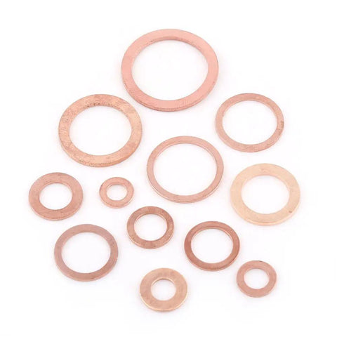 Killer Copper Flat Washers 280 Pcs Set 12 Sizes Screws Bolts Fasteners Storage Case High Conductivity Electrical Grounding Thermal Dissipation Pro Gear Current Flow Durable Reliable Perfect For Diy Pros copper washers assorted sizes