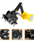 Dope Metal And Plastic Chain Tensioner Kit That Slaps Riders Hard With Roller Guide For Smooth Riding And Ultimate Safety On Any Ride, black and yellow