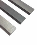 Top Shelf Jointer Planer Knife Set With Three High Speed Steel Blades For Craftsman Delta Jet And Ridgid 6 Inch Tools showing three silver blades.