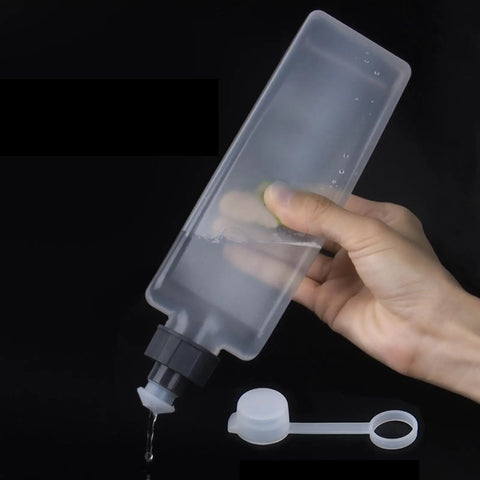 Hand pouring water from Hiking Hydration Bottle With Protective Dust Cover Leakproof And Lightweight Water Holder for trails