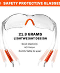 120 Pack Clear Safety Glasses For Men And Women Durable Working Eyewear And Goggles For Ultimate Eye Protection featuring lightweight design