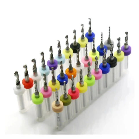 Carbide PCB Drill Bit Set For PCB Circuit Boards And Plastic Drilling 10 Mini Drill Bits Ranging 3.1 To 6.0mm With 1/8 Inch Shank