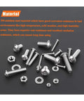 Massive 1280 Piece 304 Stainless Steel Hex Socket Screw And Nut Kit With Five Metric Sizes From M2 To M5 For Quick Durable Repairs And Tight Solid Fastening On Diy Projects And Home Fixes, assorted screws and nuts