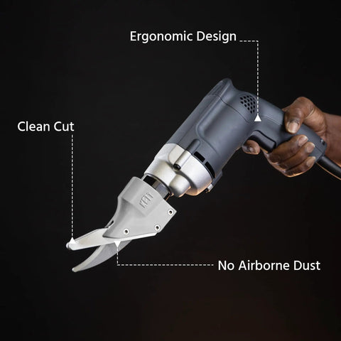 Powerful Electric Shears That Slice Through Five Eighths Inch Thick Fiber Cement Siding And Backerboard Like A Hot Knife Through Butter With Two Thousand Five Hundred Rpm Motor And Heavy Duty A Two Steel Blades For Fast Clean Cuts Every Time