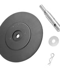 Two Stage Ice Auger Adapter Kit That Lets You Hook Up Your Drill To Any Hand Auger With A 9.05 Inch Stopper Disc Fits Half Inch Drill Chucks Compatible With Most Brands For Quick Ice Drilling showing components