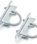 Built Like A Tank Adjustable Galvanized Gate Latch Stopper for Chain Link Fences and Pool Enclosures, heavy-duty metal, zinc bar, 50 mm size.