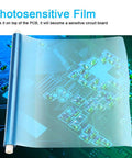 Photosensitive Dry Film For PCB Making 30cm By 500cm Photoresist Sheet Portable Circuit Board Film With Superior Adhesion And High Resolution For DIY Prototyping And Industrial PCB Projects, rolled sheet on PCB