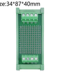 Front view of Prototype 72x30mm PCB Board With DIN Rail Mounting Carrier Housing Compatible With Arduino Kit