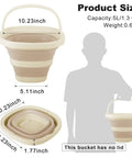 5L Collapsible Bucket With Durable Handle For Car Washes And Window Cleaning Grab And Go Water Pot For Pets And Outdoor Tasks