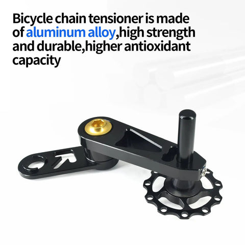 Lightweight Aluminum Alloy Single Speed Chain Tensioner For Bikes Durable CNC Machined Chain Stabilizer Tool To Prevent Chain Drop During Rides Black Finish