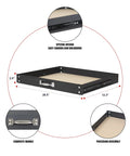 Drawer with dimensions for Beast Heavy Duty Workbench With Pegboard And Drawers For Garage And Home Workshop, 12.3x28.5 inches.