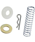 Transmission Shifter Lever Linkage Repair Kit For Chevy C10 C1500 C20 C2500 C30 C3500 GM Buick Oldsmobile Trans Shifter Cross Shaft Linkage Bushing With Spring Replace OE 1377083 Silver components including spring, washer, bushing, and pin clip.