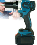 Cordless Electric Rivet Nut Gun Built Like A Boss With Seamless Brushless Motor And Rechargeable Battery For Effortless Blind Riveting Aluminum Steel Fasteners Absolute Game Changer Kit side view with battery attached.