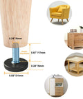 Kick the Wobble For Good These Universal Adjustable Furniture Levelers showing height-adjustable foot, 0.24in thread, ideal for tables.