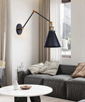 Adjustable Swing Arm Wall Sconce In Matte Metal With E27 Socket Built As A Knockout Go To Nightstand Reading Lamp Featuring A Swivel Pivot Bar