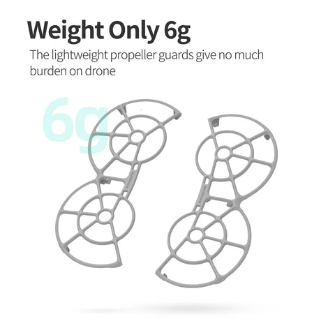 Drone Propeller Guard Set For DJI Neo Anti Collision Protection, Ultra Lightweight Prop Covers, Black Shield Kit, side view.