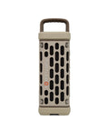 Front view of Ranger Outdoor Bluetooth Speaker 5.4, Rugged IP67 Waterproof, Shockproof in tan, showing durable design and handle.