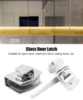Premium Copper Glass Door Latch Bolt For Bathroom And Sliding Doors Rock Solid Safety Lock with sleek chrome finish.