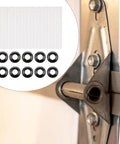 Garage Door Hinge Quiet Roller Sleeves And Shaft Gaskets Kit For Smooth Tracks 80mm Length Replacement Hardware installed view