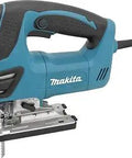 Close-up of the Top Handle Jigsaw With Toolless Blade Change Pro Grade Power 6.3 Amp Motor 3 Orbital Settings Plus Straight Cut.