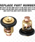 Yamaha 2-Stroke Outboard Thermostat For 3HP To 250HP Motors Replacement 6E5-12411 Series, stainless copper core, nbr seal