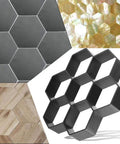 Durable Concrete Molds For Walkways And Patios Reusable Paver Molds For DIY Garden Paths Hexagonal Stepping Stone Molds displayed
