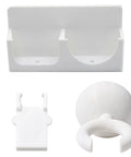 Premium Coffee Station Accessory Organizer Rack Keep Your Home Espresso Setup Slick With Integrated Tamper Hook Portafilter Holder And Spare Basket Side Rack For Pro Vibes, white 3D printed coffee organizer.