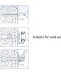 Installation guide for Heavy Duty Iron Triangle Shelf Brackets For Wall Cabinets And Counters on solid walls.