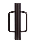 Beefy Heavy Duty Fence Post Driver With Two Handles Steel Head 16.8 Inch T Post Rammer Brown Post Pounder front view